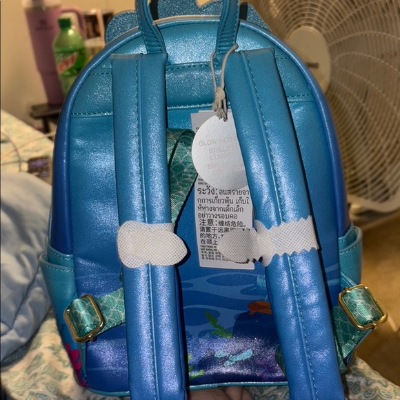 Disney Blue Little Mermaid Backpack with Ariel and Ursula - Picture 4 of 4